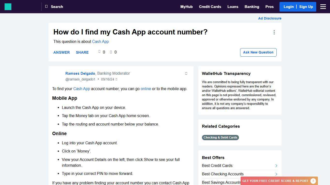 How do I find my Cash App account number?
